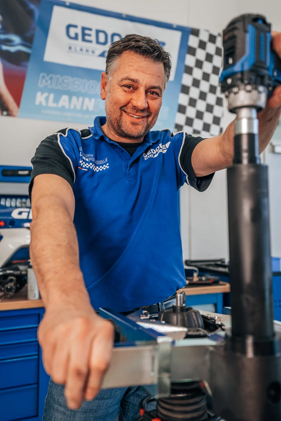 Detailaufnahme mit Werkzeug aus der GEDORE-Produktion